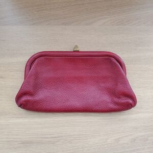Vintage 50's Roger Van S Red Leather Clutch